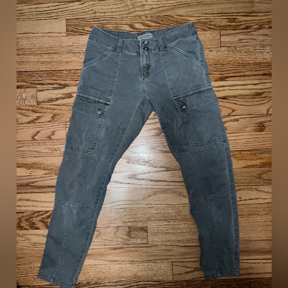 green skinny cargo pants